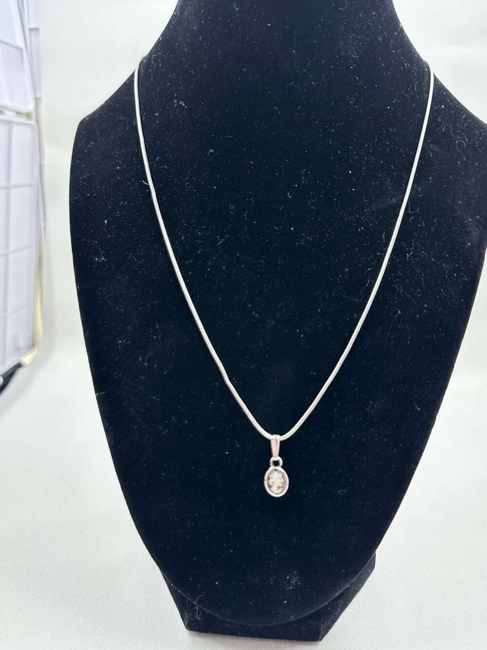 Sorrento Sterling Silver Cameo Pendant Necklace